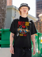 Mötley Crüe Tour 1987 Cartoon Rocker Graphic T-Shirt