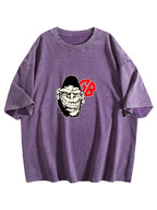Grinning Gorilla Graphic Washed T-Shirt