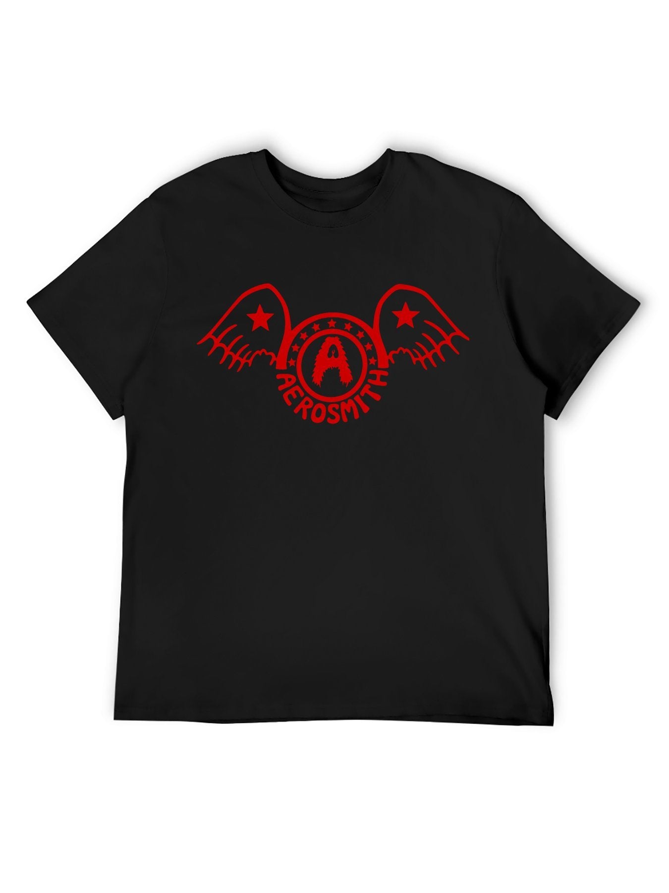Aerosmith Red Bat Wing Badge Vintage Graphic T-Shirt