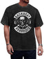 Backbeat Barbeque Skull and Crossed Steaks Graphic T-Shirt