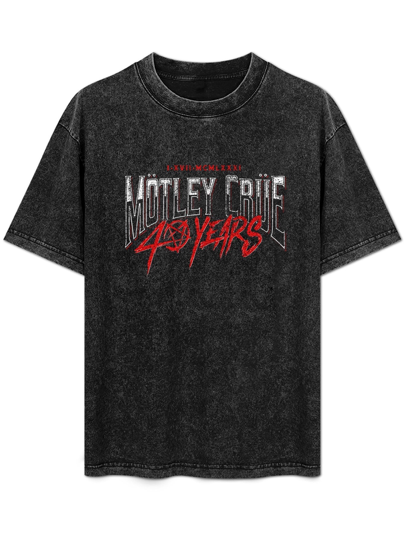 Mötley Crüe 40 Years Anniversary Graphic T-Shirt