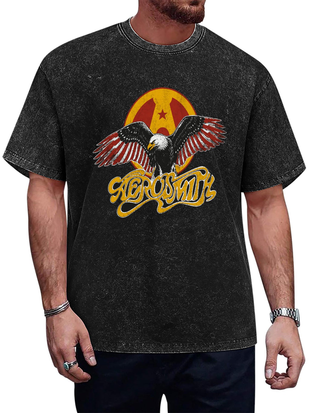 Aerosmith American Eagle Logo Graphic T-Shirt