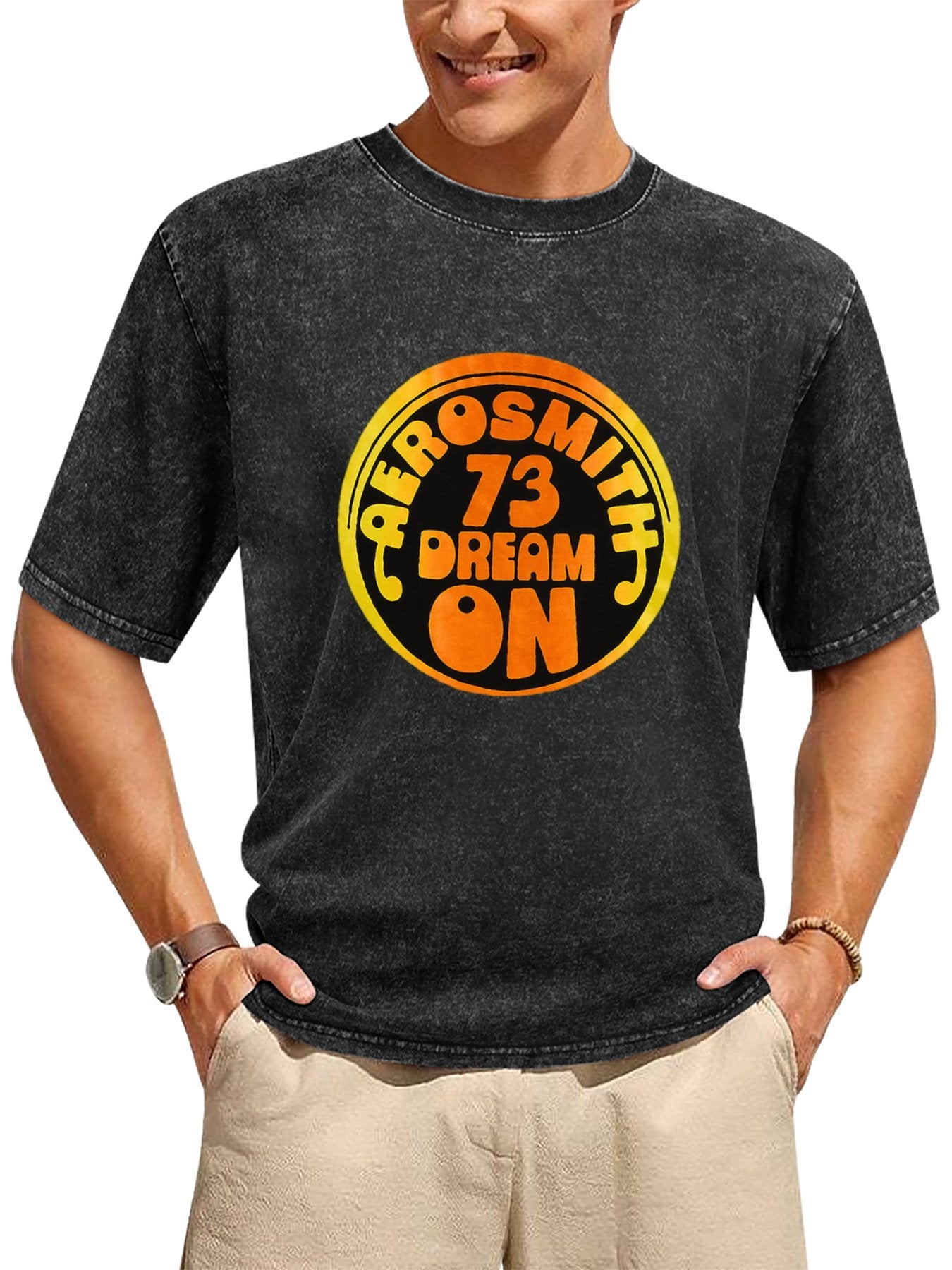 Aerosmith 73 Dream On Circle Graphic T-Shirt