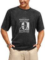 Dangerous Internet Graphic Washed T-Shirt