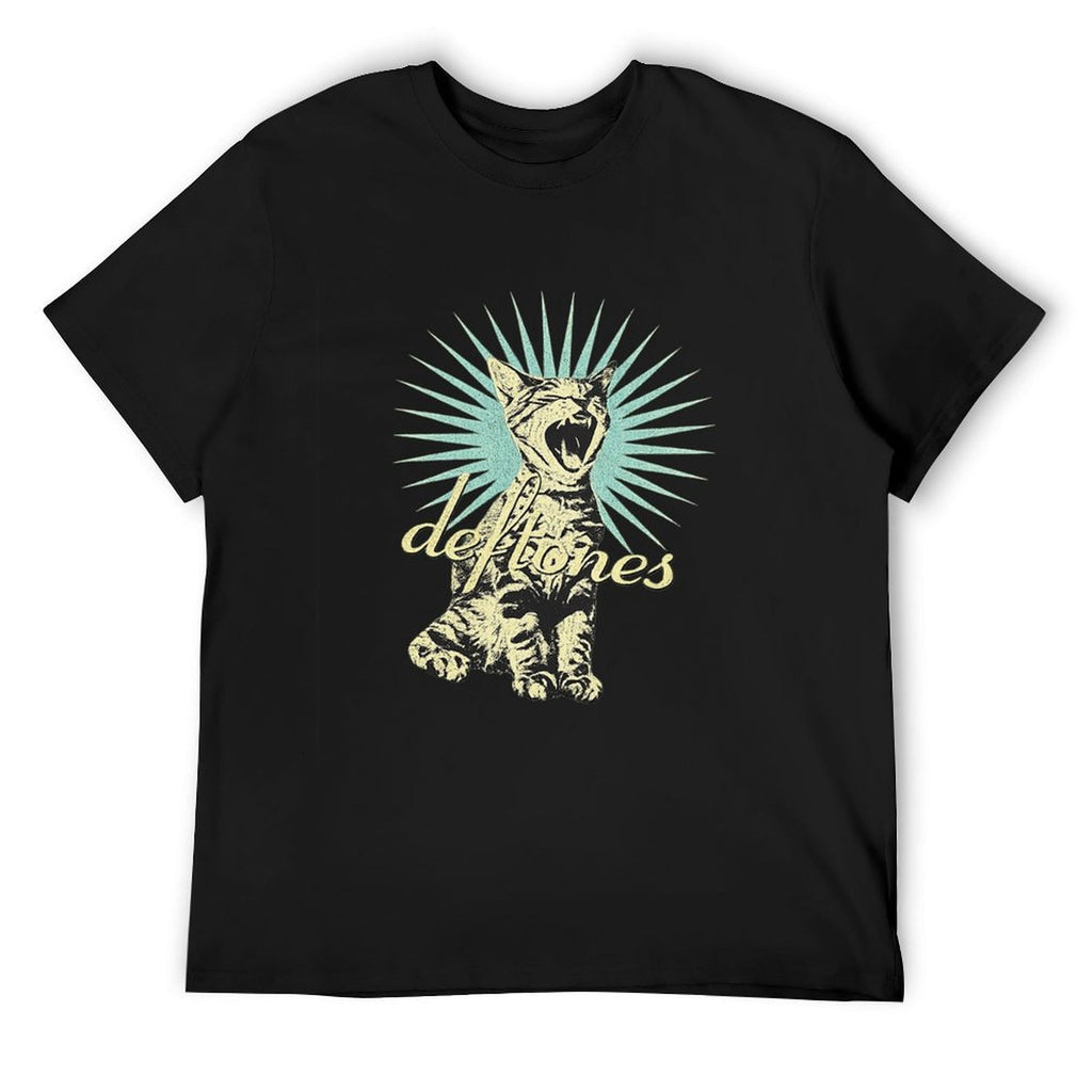Deftones Cat Graphic Black T-Shirt