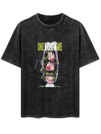 One Nightmare Horror Graphic Vintage Washed T-Shirt