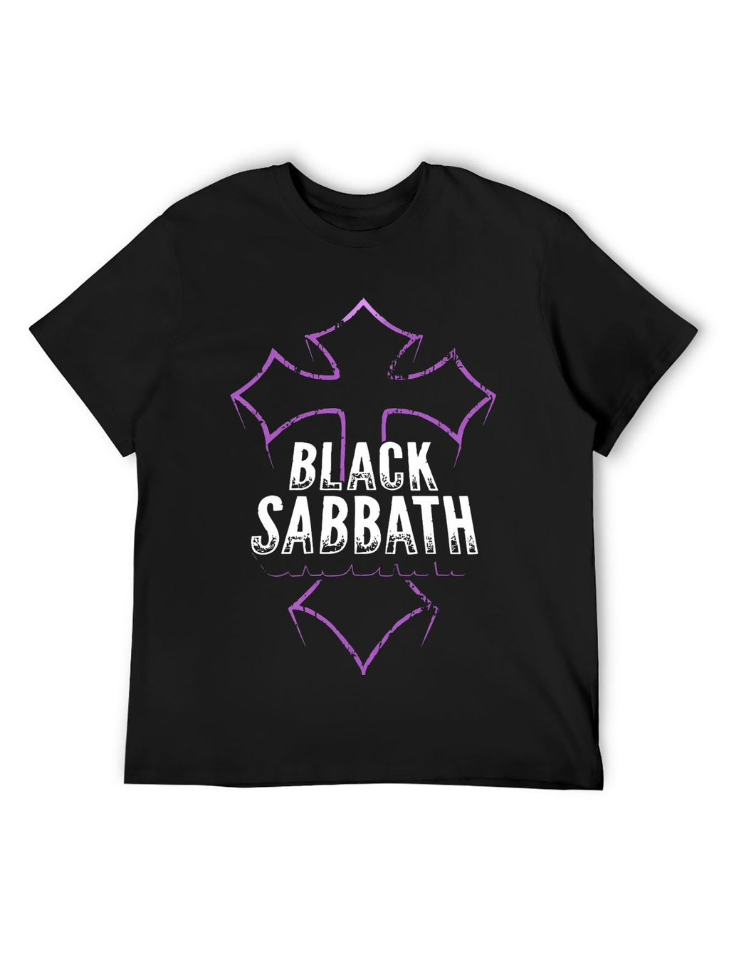 Black Sabbath Purple Cross Gothic Rock T-Shirt