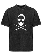 Queen Rock Icon Silhouette Crossed Drumsticks Graphic T-Shirt