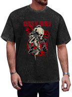 Guns N’ Roses Skull Snake and Roses Graphic T-Shirt
