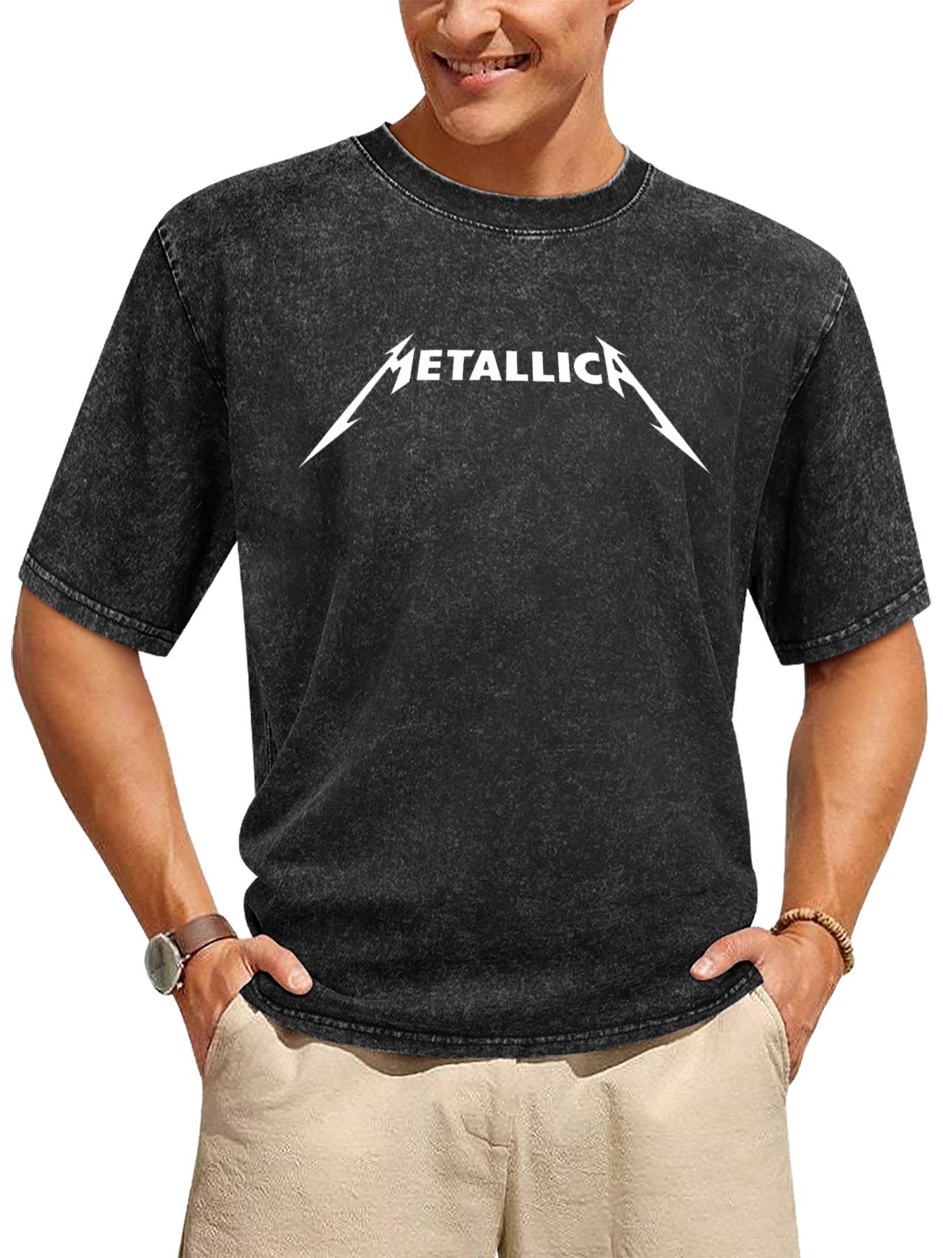 Metallica Classic White Logo Graphic T-Shirt Secondary image