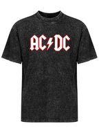 Vintage Washed AC/DC Logo Graphic T-Shirt