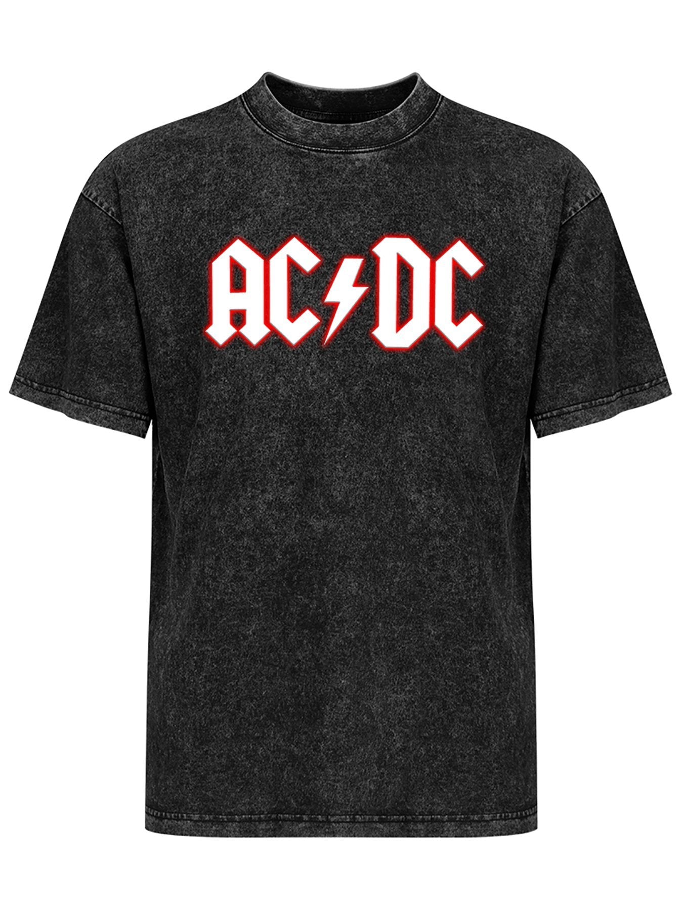 Vintage Washed AC/DC Logo Graphic T-Shirt
