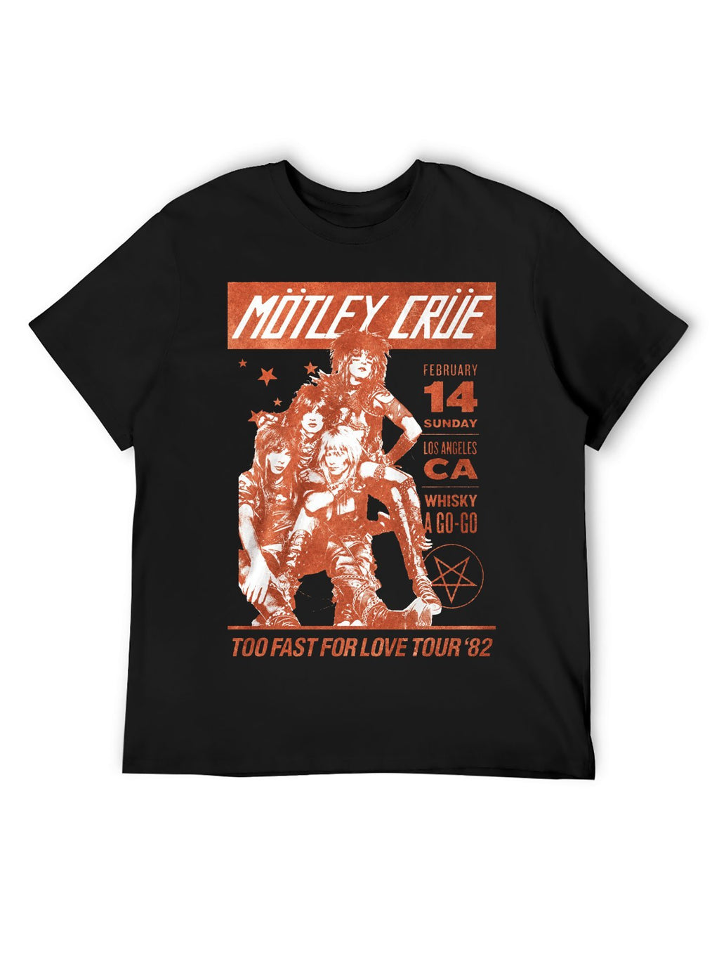 Mötley Crüe Too Fast For Love Tour 82 Graphic T-Shirt