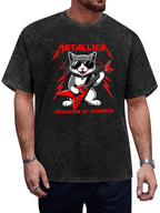 Metallica Meowster of Purrpets Cat Graphic T-Shirt