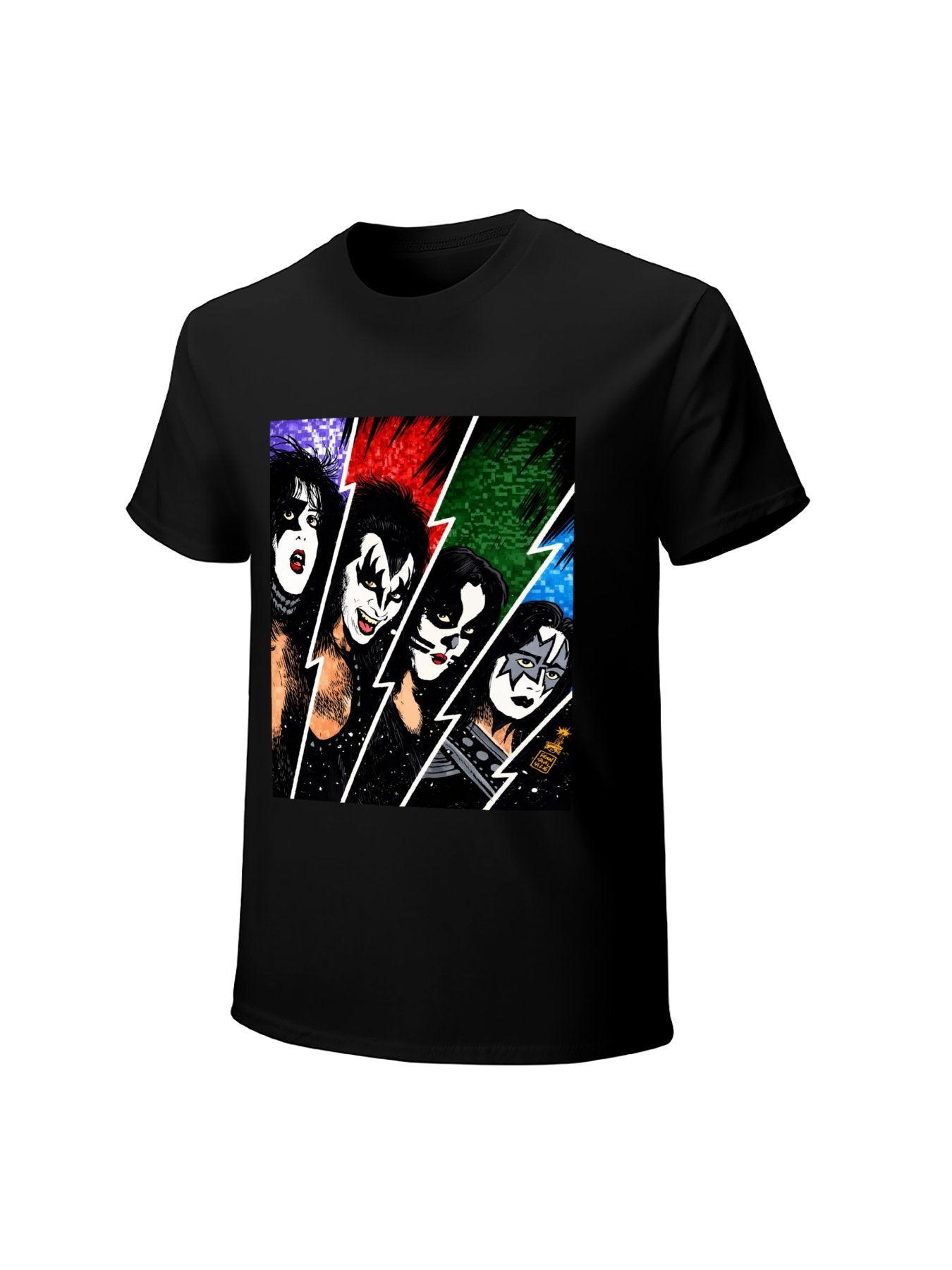 KISS Band Portrait Comic Pop Art T-Shirt
