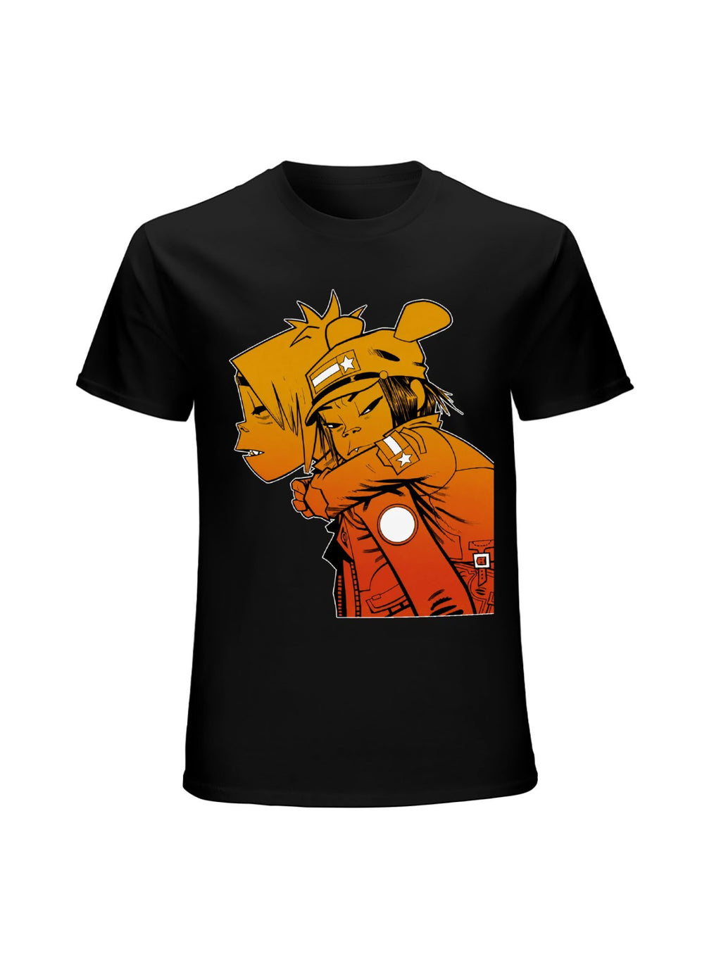 Gorillaz Noodle & 2D Orange Graphic T-Shirt