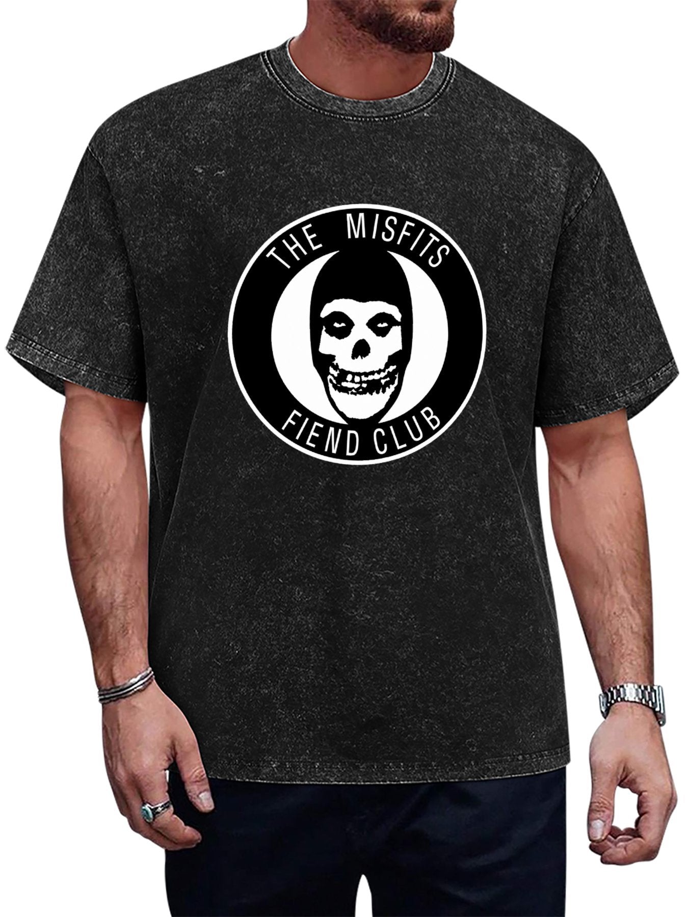 Misfits Fiend Club Circular Skull Logo Graphic T-Shirt Main image