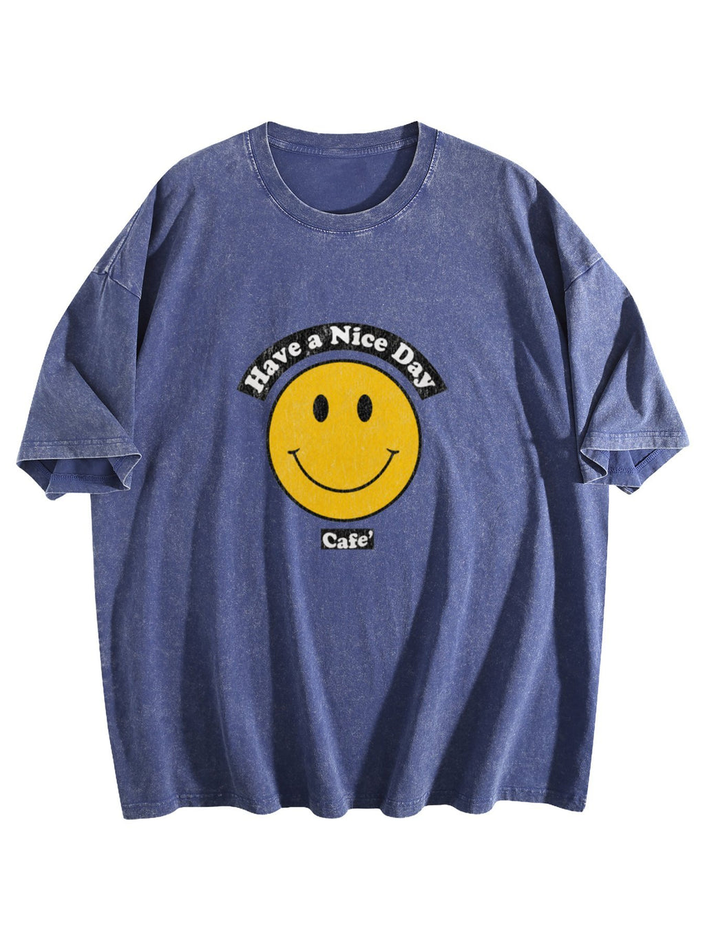 Have a Nice Day Smiley Graphic Washed T-Shirt
