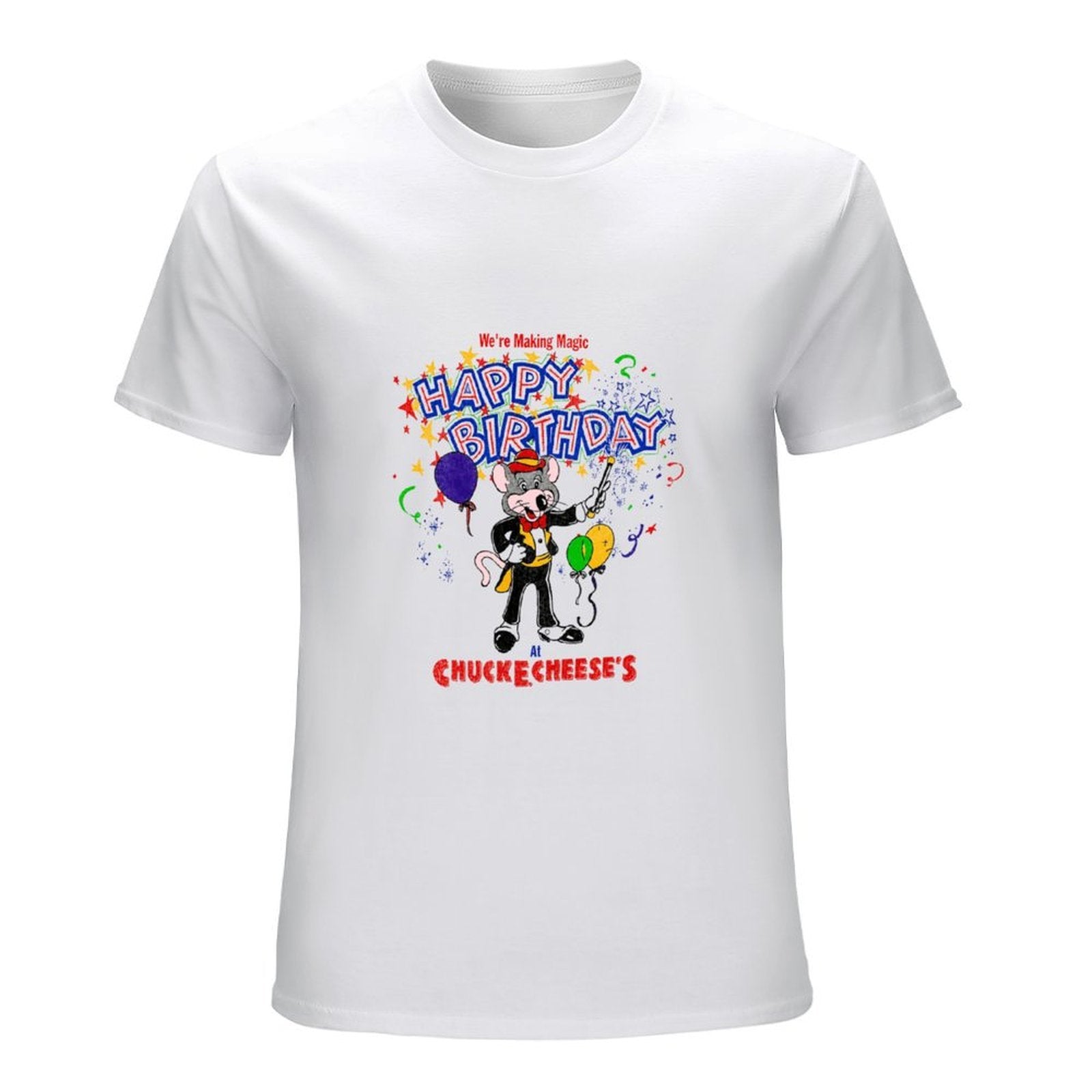 Chuck E. Cheese Happy Birthday Graphic T-Shirt
