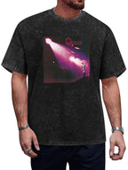 Queen Freddie Mercury Purple Spotlight Concert Graphic T-Shirt