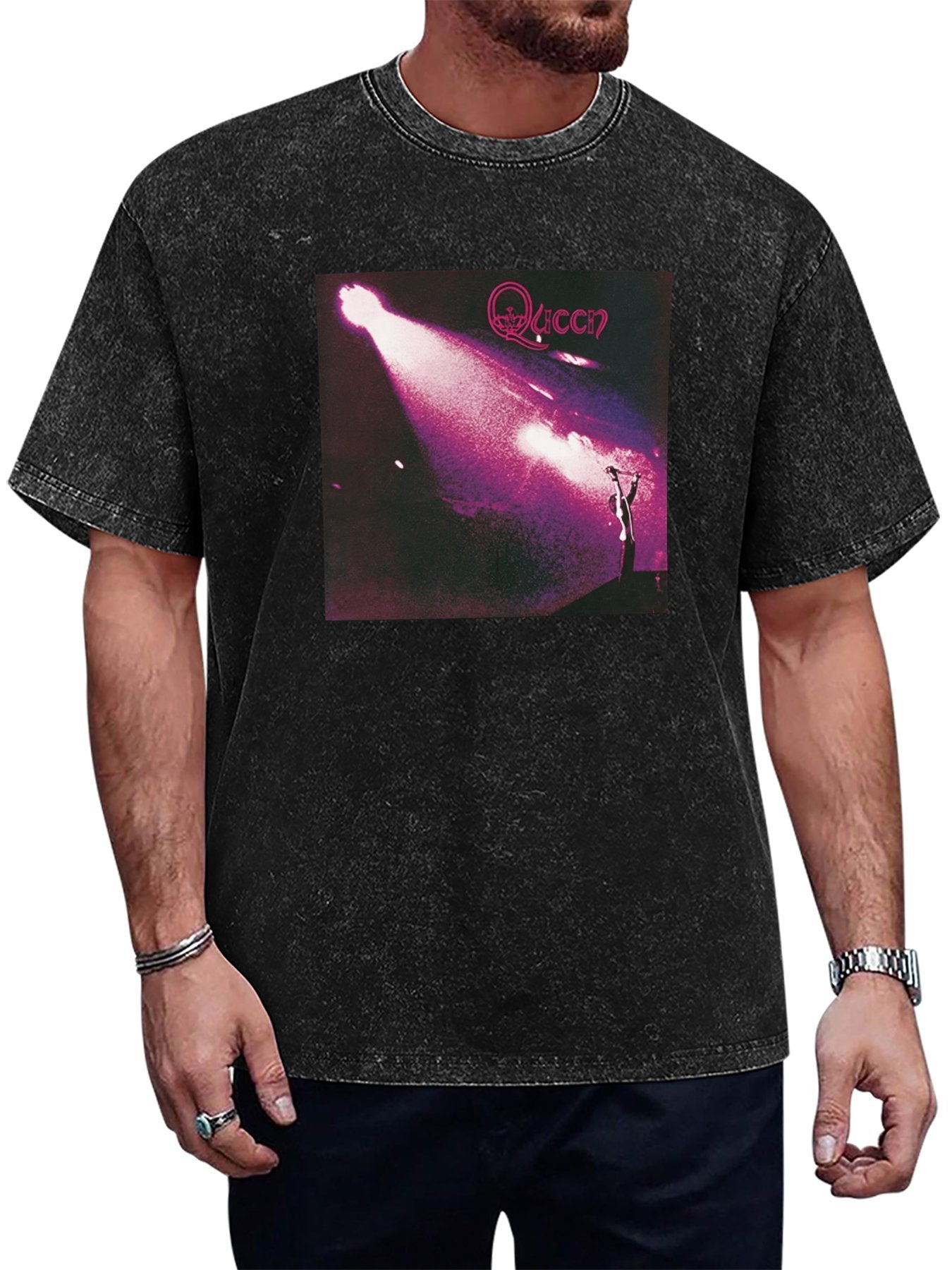 Queen Freddie Mercury Purple Spotlight Concert Graphic T-Shirt