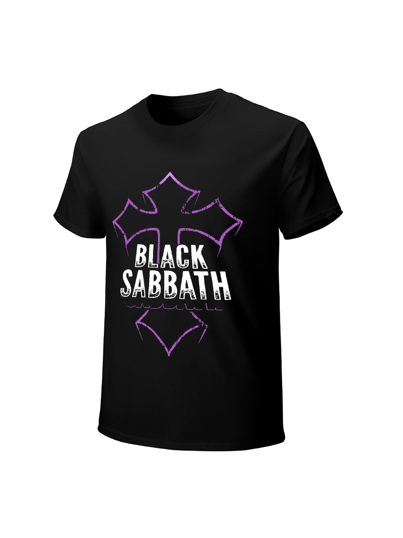 Black Sabbath Purple Cross Gothic Rock T-Shirt