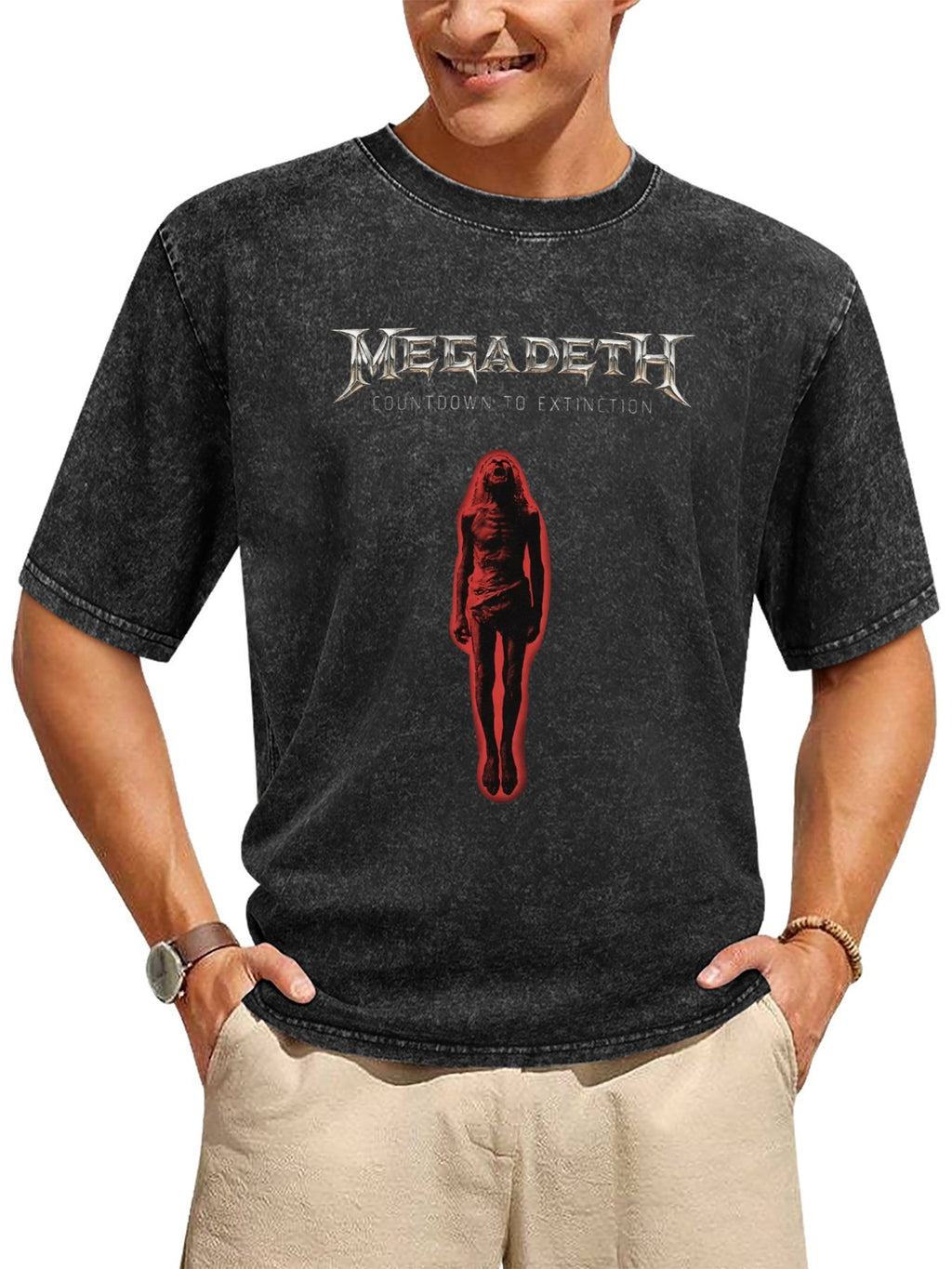 Vintage Washed Megadeth Countdown to Extinction Graphic T-Shirt