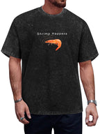 Shrimp Happens Graphic Washed T-Shirt