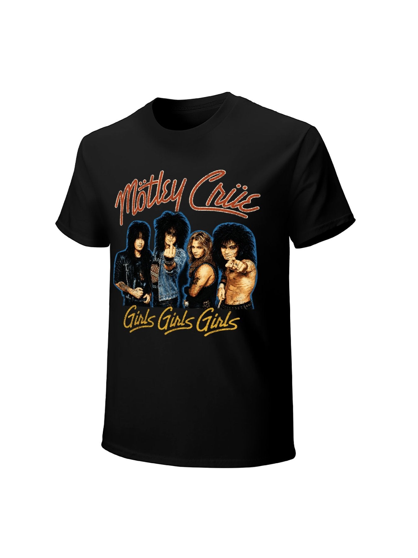Mötley Crüe Girls Girls Girls Band Photo Graphic T-Shirt