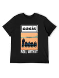 Oasis “Roll With It” Beach Photo Graphic T-Shirt