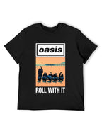Oasis “Roll With It” Beach Photo Graphic T-Shirt