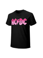 AC/DC Pink Metallic Logo Graphic T-Shirt