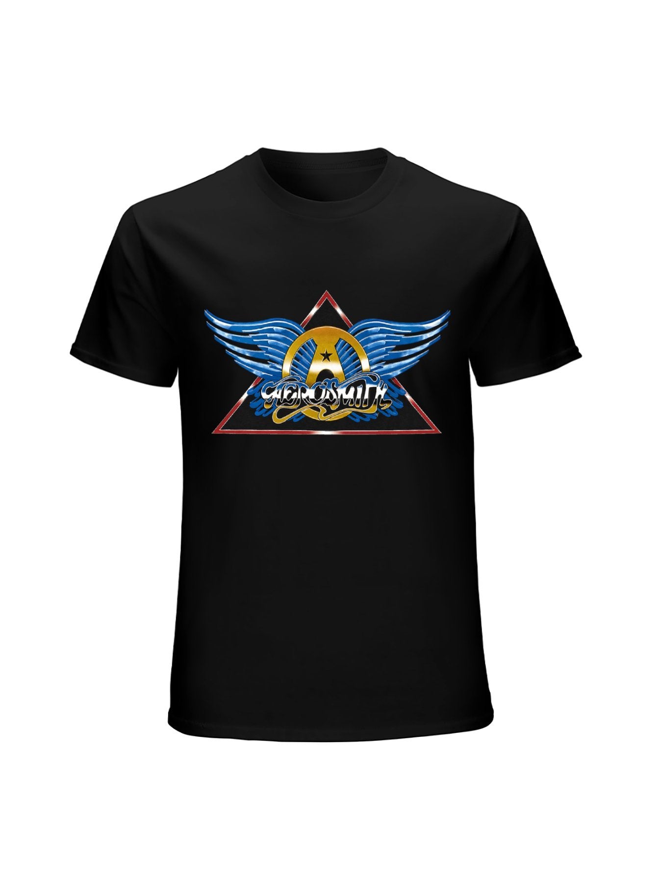 Aerosmith Blue Winged Triangle Emblem Vintage T-Shirt