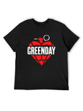 Green Day Heart Grenade Punk Rock T-Shirt
