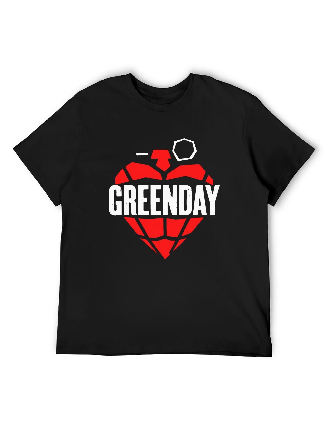 Green Day Heart Grenade Punk Rock T-Shirt