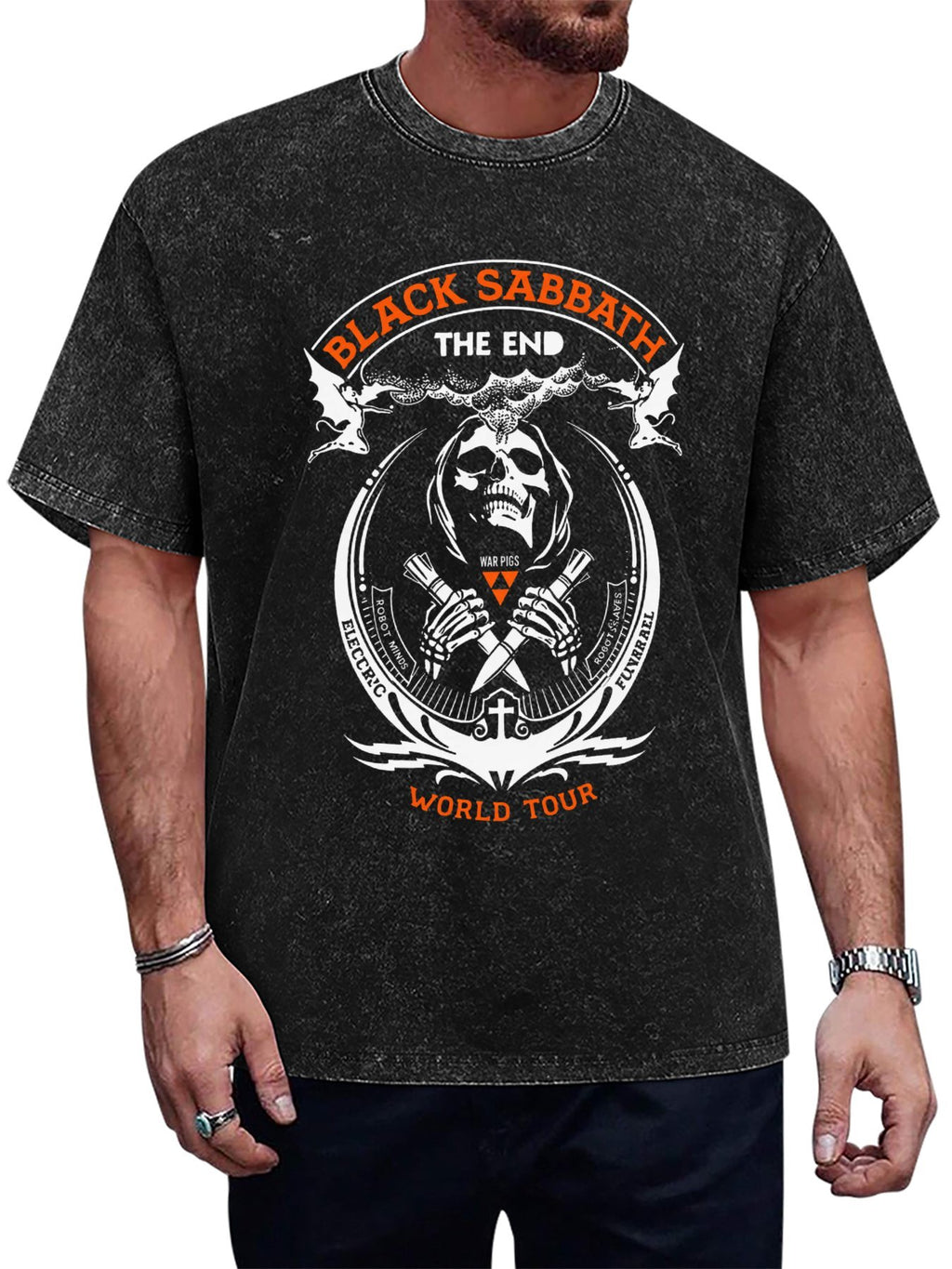 Vintage Washed Black Sabbath The End World Tour Graphic T-Shirt
