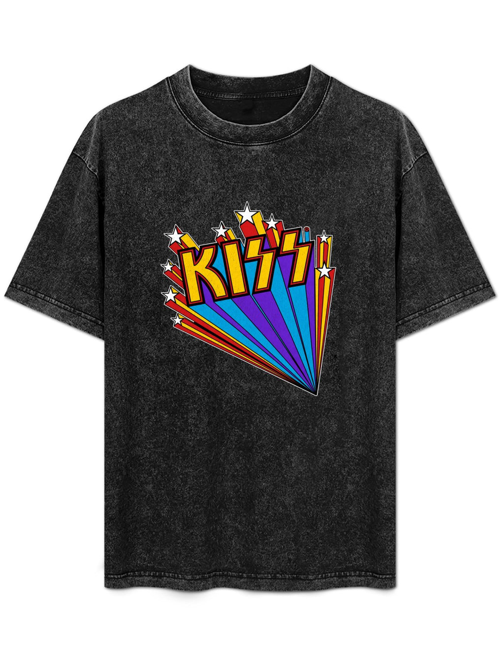 KISS Colorful Starburst Retro Graphic T-Shirt