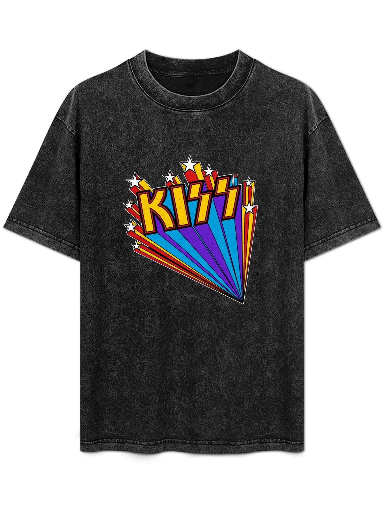 KISS Colorful Starburst Retro Graphic T-Shirt