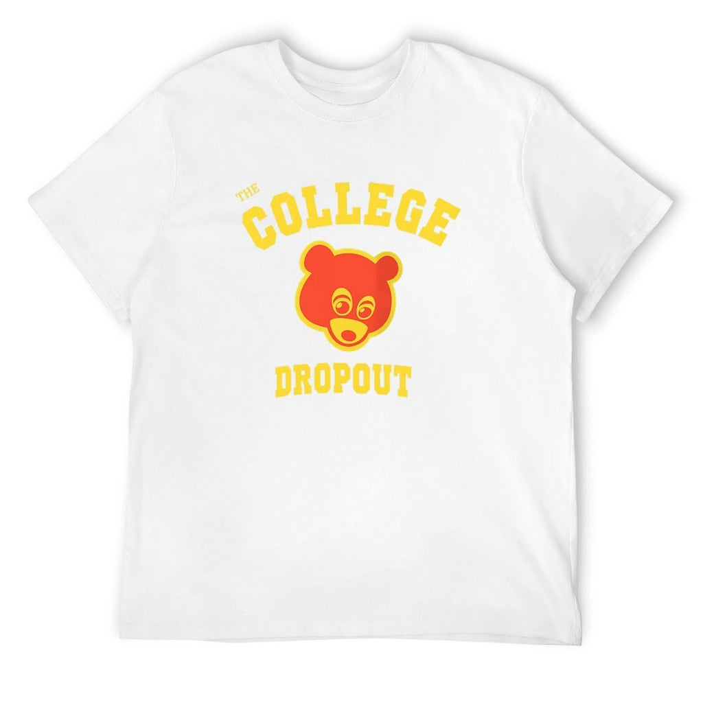 The College Dropout Bear Graphic Black T-Shirt