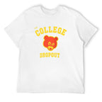 The College Dropout Bear Graphic Black T-Shirt