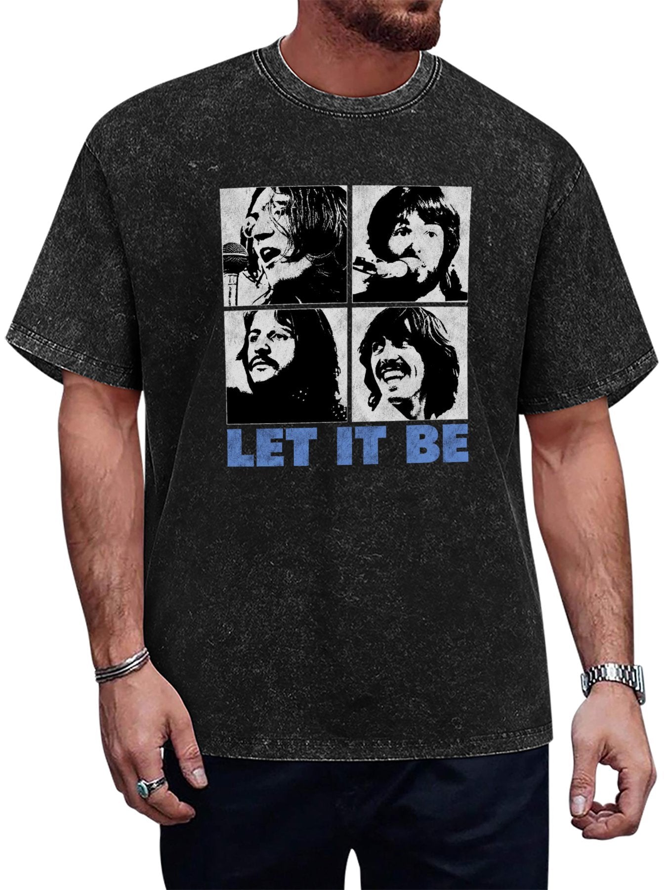 The Beatles Let It Be Four Portrait Graphic T-Shirt Main image