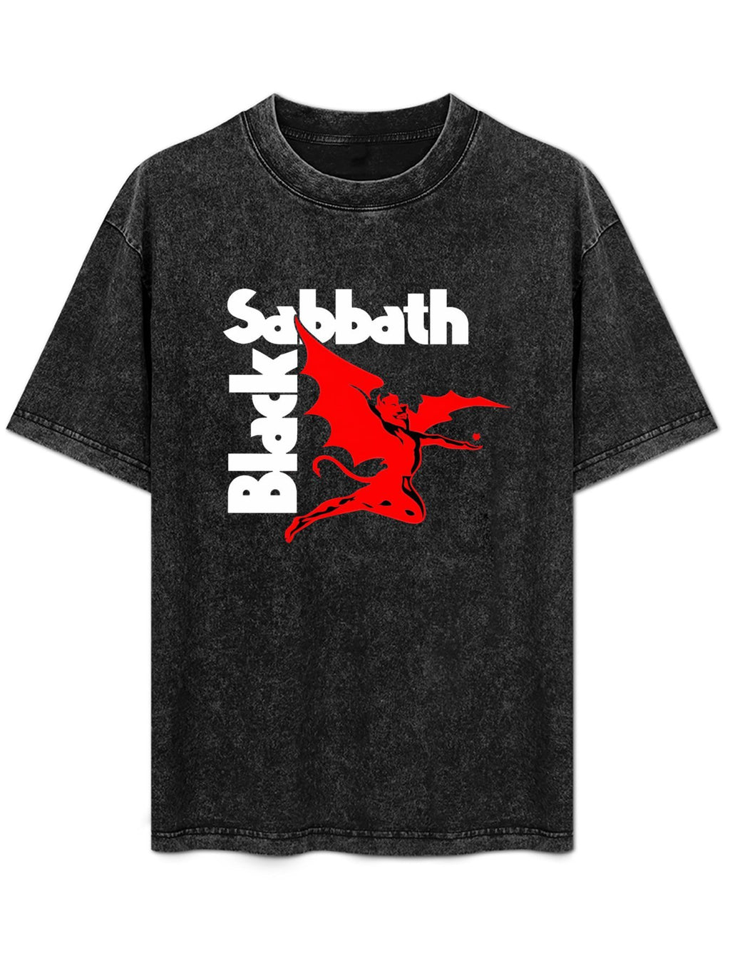 Vintage Washed Black Sabbath Red Demon Graphic T-Shirt