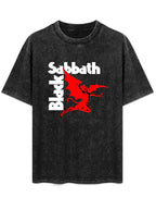 Vintage Washed Black Sabbath Red Demon Graphic T-Shirt