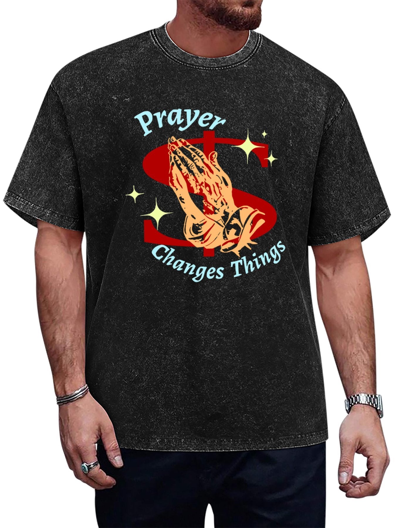 Prayer Changes Things Vintage Washed T-Shirt Main image