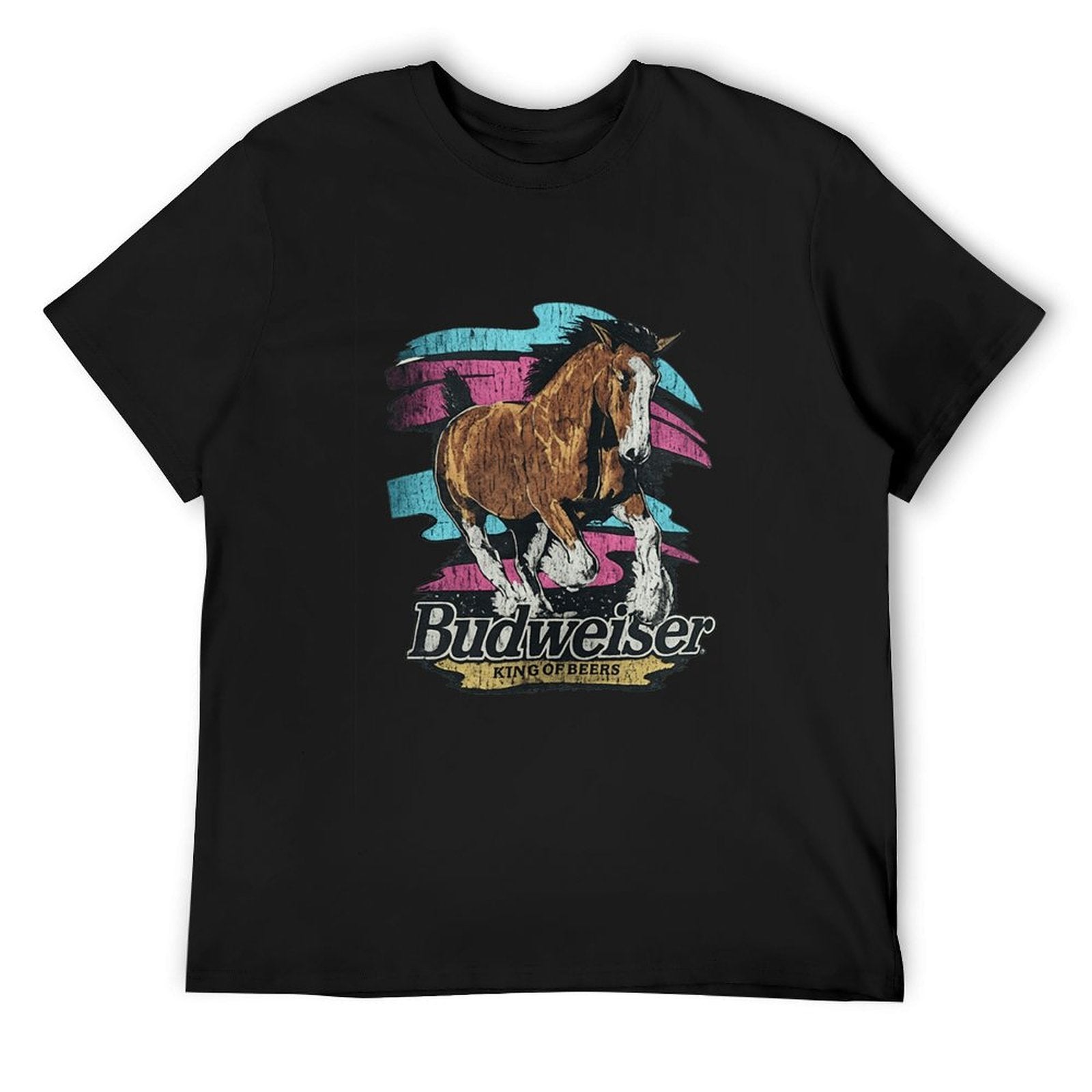 Budweiser Horse Graphic Black T-Shirt
