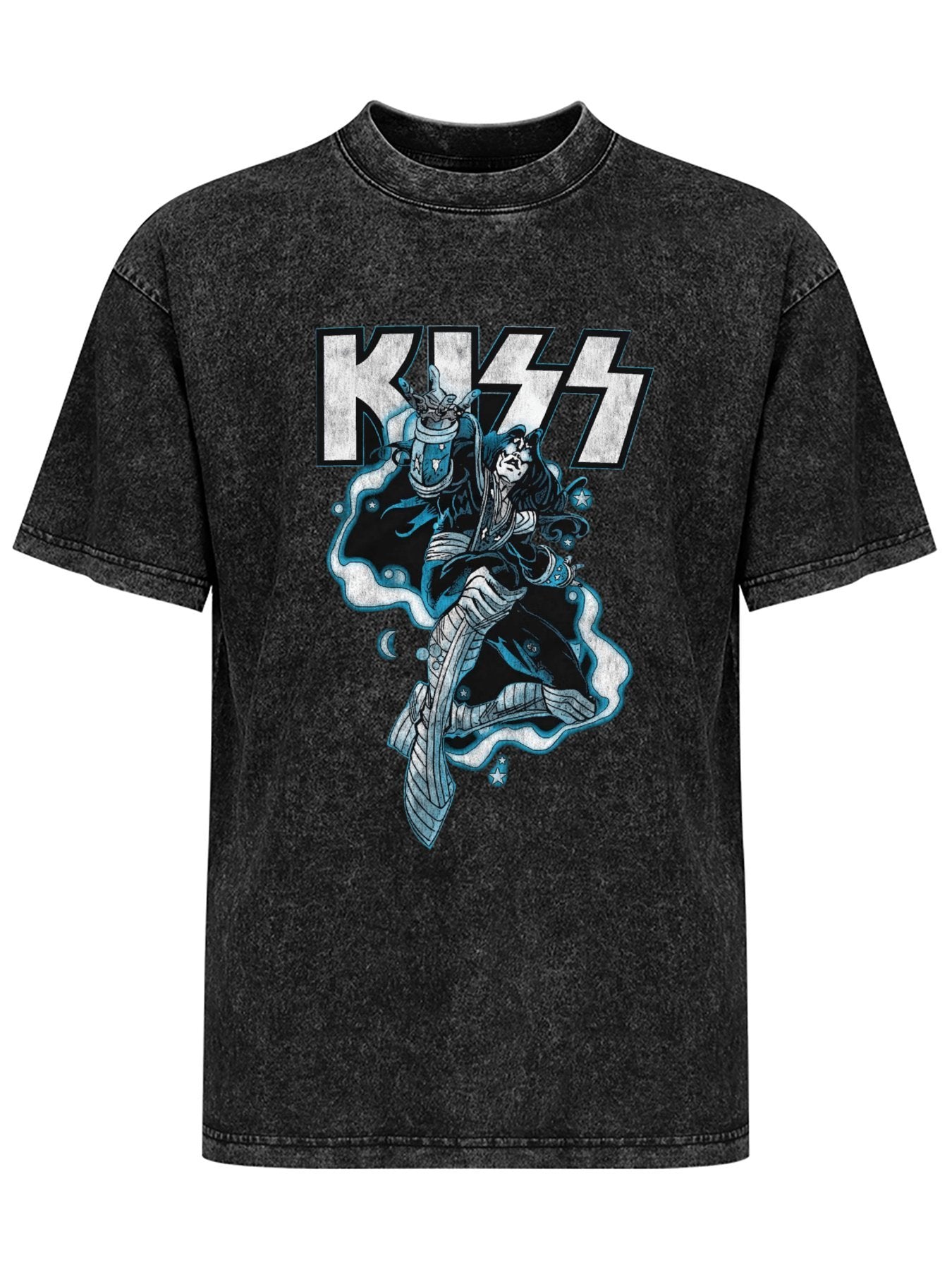 Vintage Washed KISS Cosmic Rock Star Graphic T-Shirt