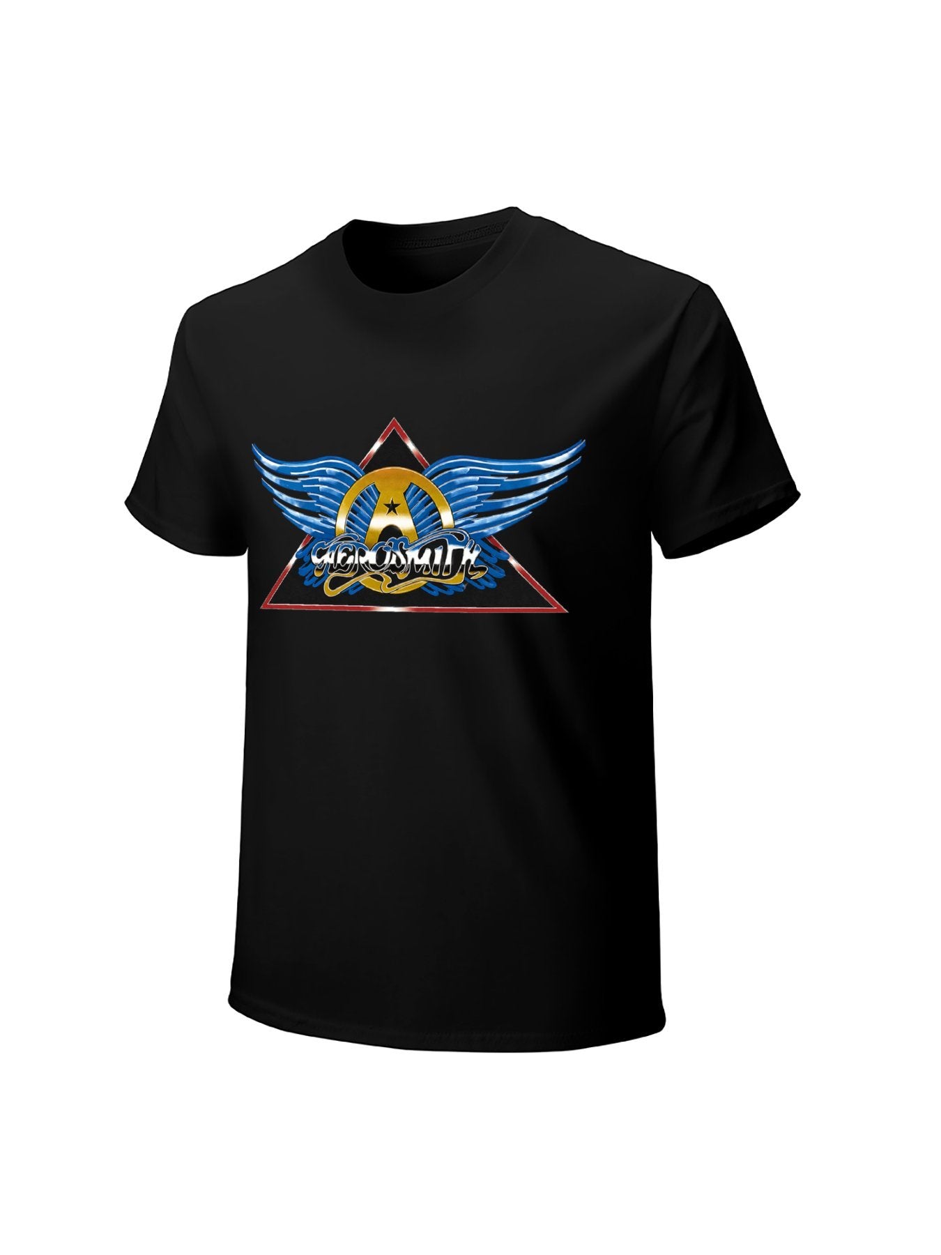 Aerosmith Blue Winged Triangle Emblem Vintage T-Shirt