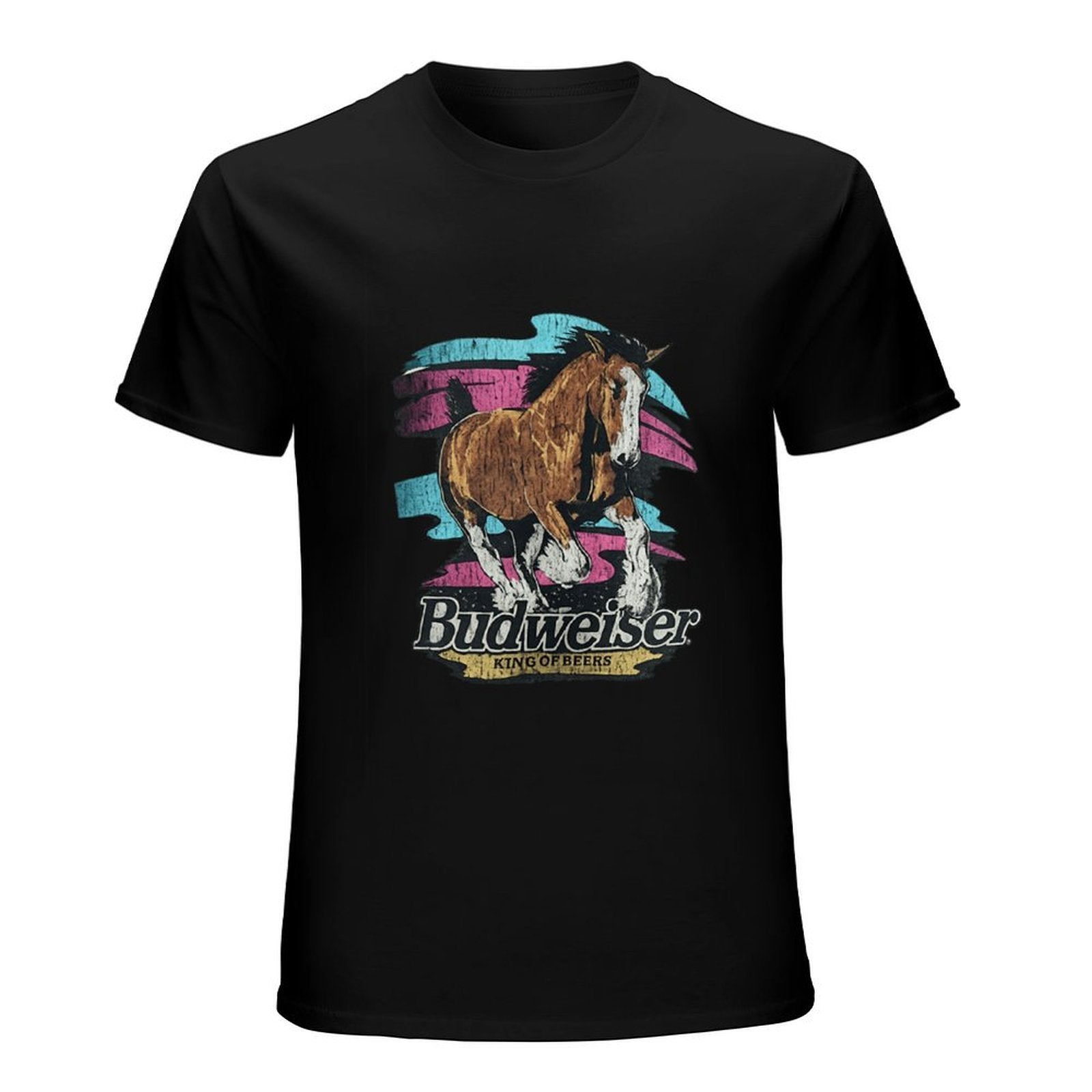 Budweiser Horse Graphic Black T-Shirt