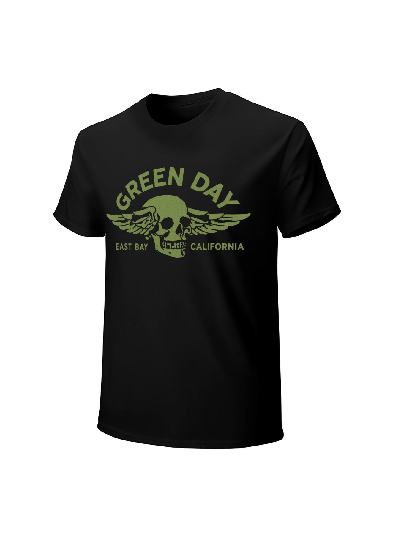 Green Day Winged Skull East Bay California Graphic T-Shirt