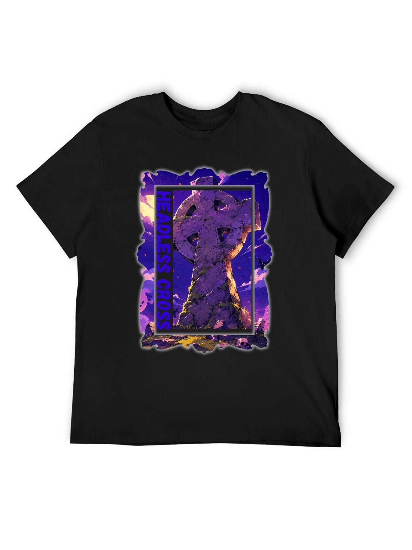 Black Sabbath Headless Cross Purple Stone Graphic T-Shirt